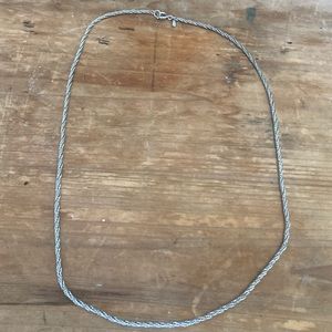 VTG Silver Monet Rope Chain Necklace